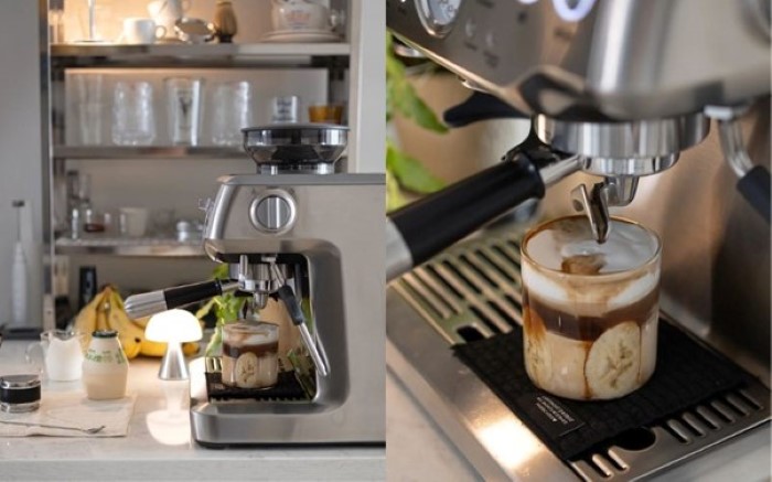 Công thức món uống cà phê Latte sữa chuối