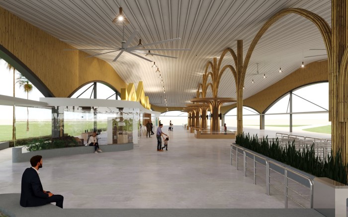 Sảnh chờ xe lửa Sơn Tiên Amazing World 