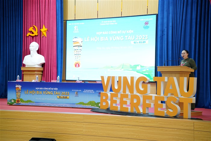 Bà Nguyễn Thị Thu Hương - Phó Chủ Tịch UBND Thành phố Vũng Tàu chia sẻ tại buổi họp báo