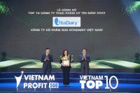 VitaDairy được vinh danh Top doanh nghiệp uy tín nhất ngành sữa